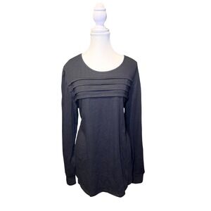 Black Lightweight Long Sleeve Top Minimal Layering – Size 2XL